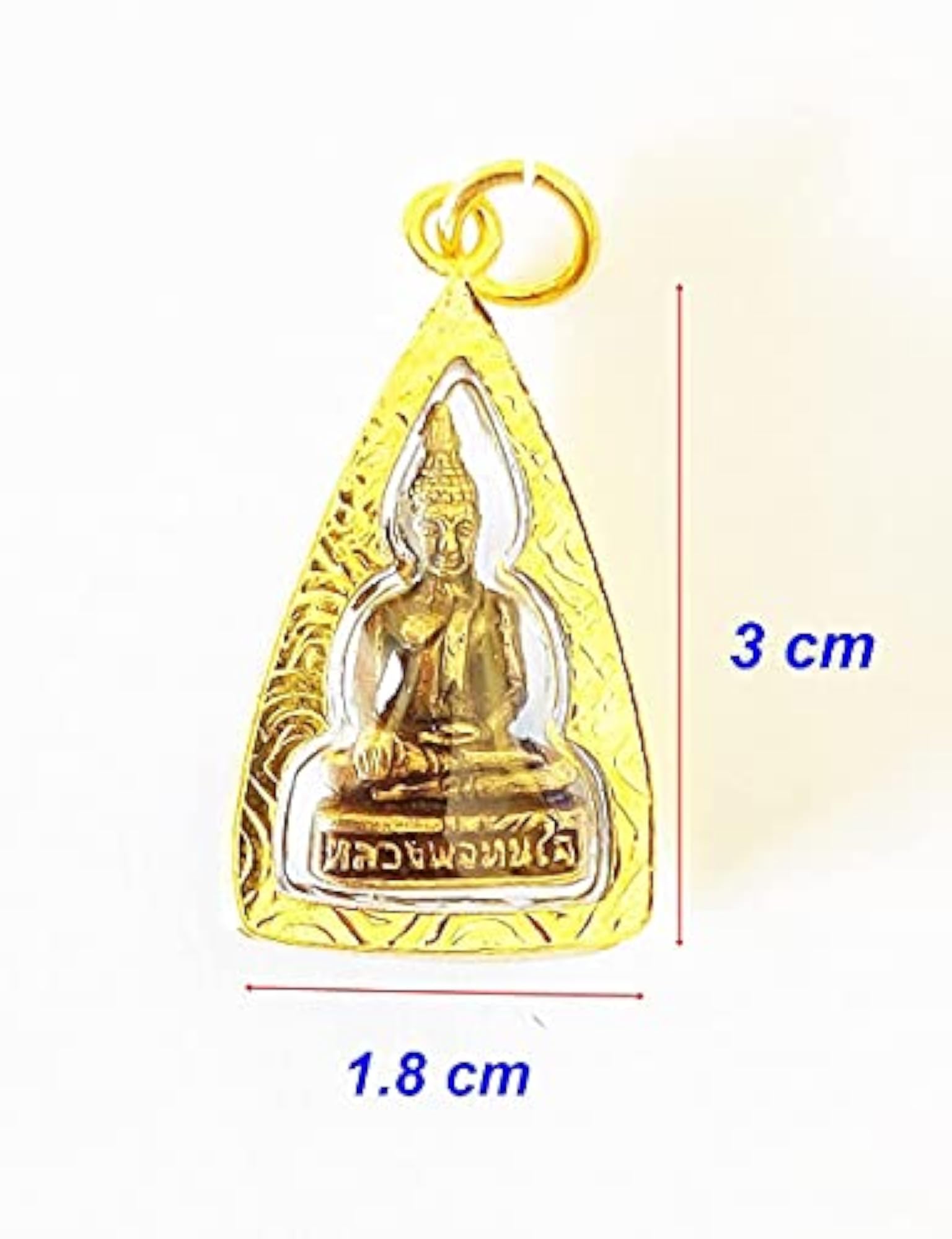 Miracle Phra LP Tanjai Buddha Gold Pendant Amulet for Protection