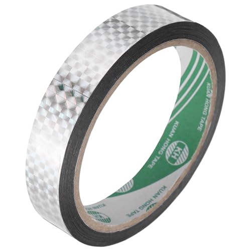 MECCANIXITY Silver Tone Metalized Tape 11/16 Inch x 55 Yards Decor Tape for Craft Detailing Accent Wall, Graphic Arts