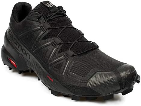 Salomon Speedcross 5 Trail Running Shoes for Men, Black/Black/Phantom, 14 | Image 3