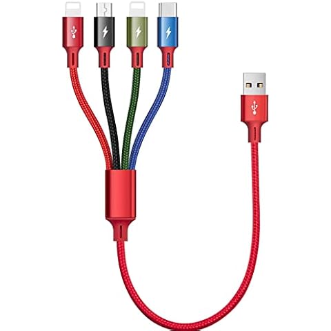 MINLU Cable de carga múltiple 4 en 1 3A Cover