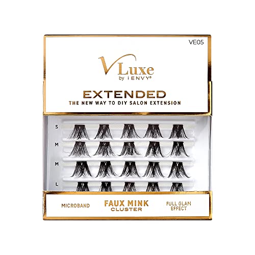 i•ENVY Extended False Eyelashes Faux Mink Featherlight Reusable Artificial Eyelashes Multipack Lash Clusters