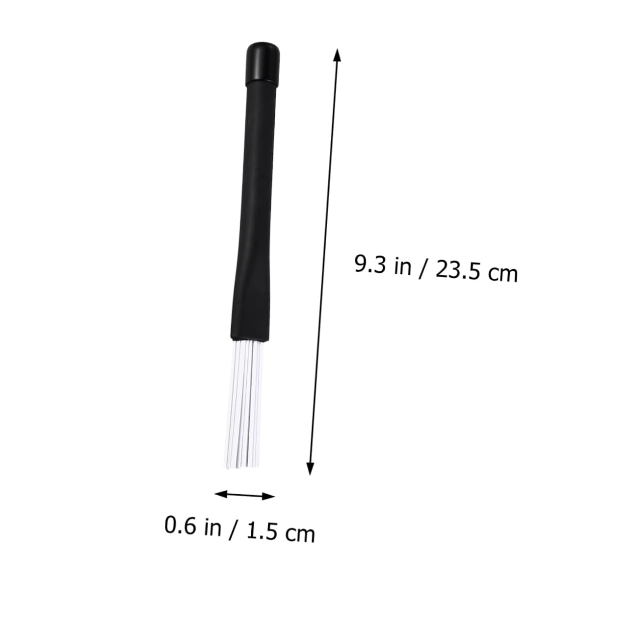 VANZACK 1 Pair Retractable Nylon Drum Brushes for Jazz Drum Kits Durable Flexible Drumsticks with Design for Beginners Professionals White