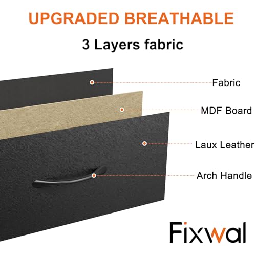 Image of Fixwal Black Tall Skinny Dresser for Bedroom, Narrow Storage Dresser Organizer with 5 Fabric Drawers, Nightstand Furniture in Closet, Entryway, Hallway