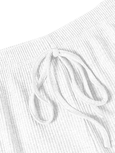 Avanova Women Sexy 2 Piece Pajama Set Ruffle Trim Cami Top and Shorts Sleepwear Set4