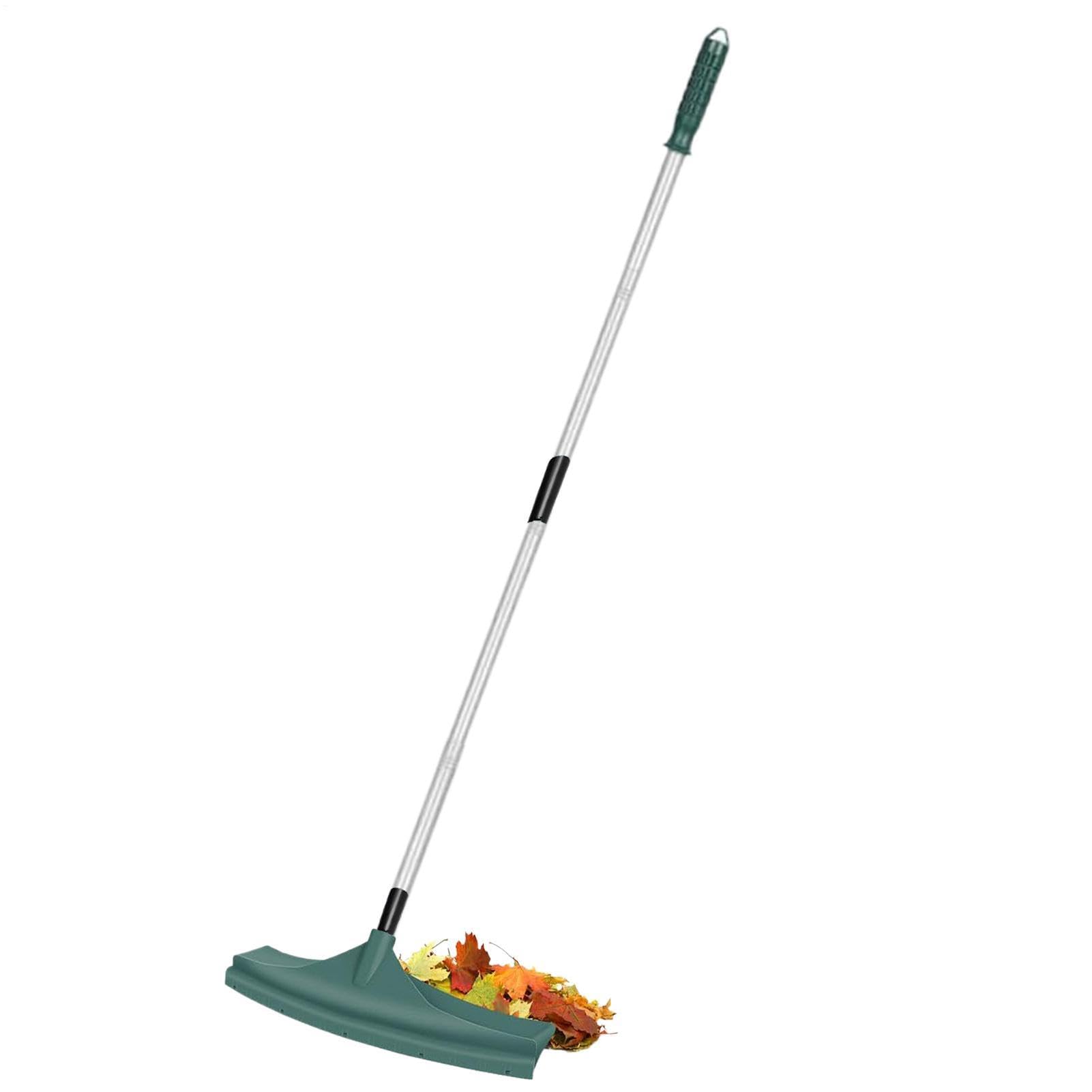 Leaf Rake | Long Handle Manual Adjustable Gardening Tool | Artificial Gras