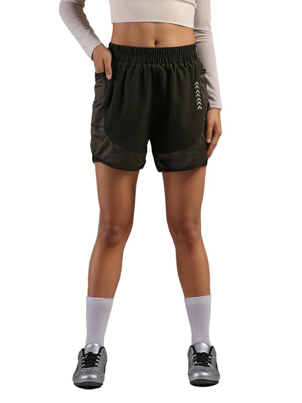 Image of CHKOKKO Gym Shorts for Women Workout Quick Dry fit Double Layered Inner Compression with Pockets Lightweight Running Yoga Sports & Training