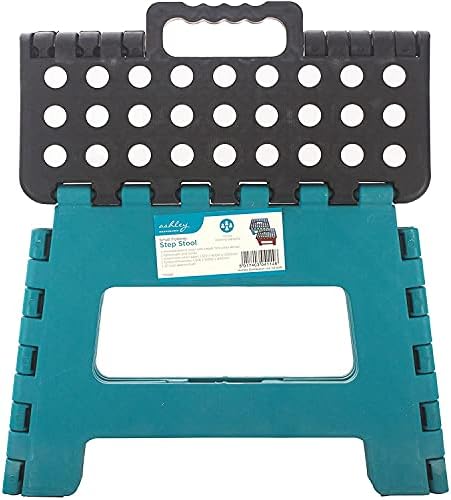 Almineez Folding Step Stool Heavy Duty 22cm Height Multi Purpose Strong Plastic Stool Anti Skid/Slip Foldable & Easy to Storage Ideal use in Home Kitchen Bathroom Garden Garage Workplace (Small)