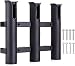 BigTron Fishing Rod Holder Bracket, Tube 3 Rod Rack, Kglobal, Fishing Rod for Boat Kayak Garage Storage or Truck with Screws Side-Mount (Black)