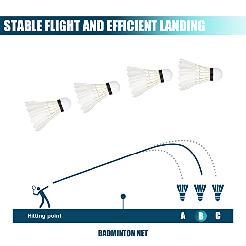 Spphoneix 12-Pack Goose Feather Badminton Shuttlecocks With High Durability Badminton Birdies Balls Model 901 #TOP6