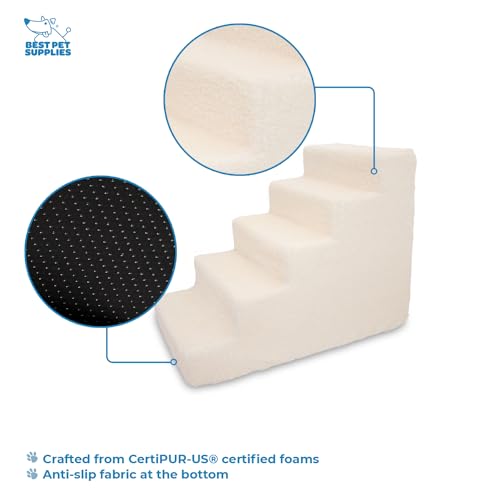 image for Best Pet Supplies Dog Stairs & Steps - Foam Steps for Small Dogs & Cat