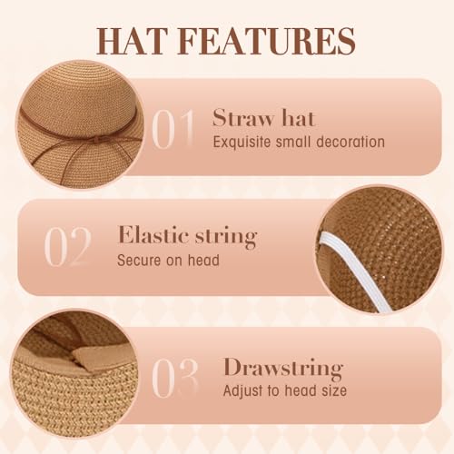 Sombrero de playa para mujer con ala ancha UV miniatura 3