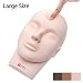 BHD BEAUTY Eyelash Practice Training Head for Makeup Cosmetology Beige Flat Soft PVC Material Head with Mount Hole