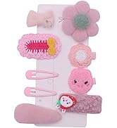 Petunny Cute Hair Clips Set,9Pcs Cartoon Flower Fruit Animal Snap Hair Clips Barrettes for Girls ...