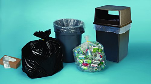 Earthsense Commercial WBIRNW5815C CLEAR RECYCLED CAN LINERS, 55-60 GAL, 1.5 MIL, CLEAR, 100 PER CARTON1 CT