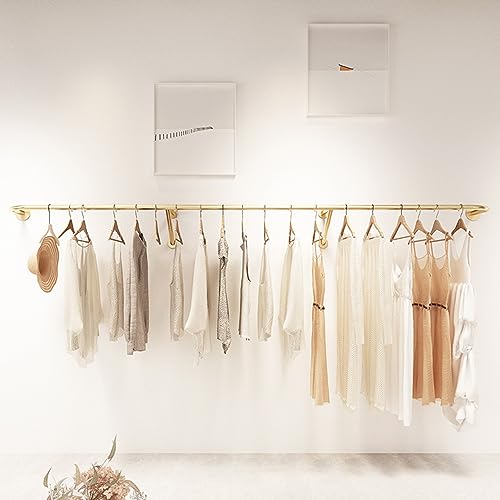 Présentoir à vêtements mural or de qualité boutique de luxe - 5