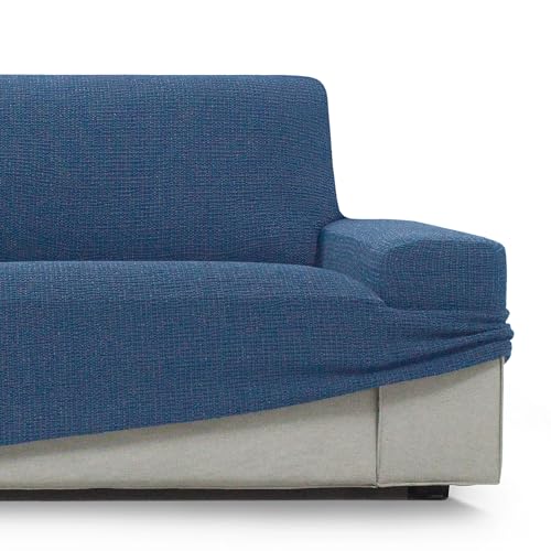 Housse de canapé 4 places extensible bleu ciel avec mousse d'ajustement - 4