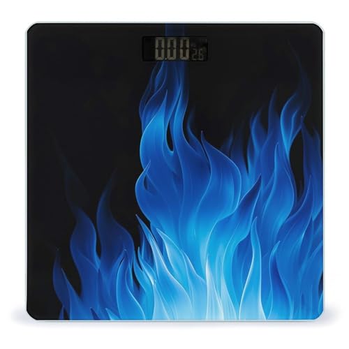 Báscula digital de baño Blue Flame con plataforma amplia miniatura 1