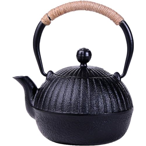 日本茶ケトル かぼちゃ 形状 ティーポット 和風 鉄 瓶 ティーケトル ストーブ トップ 沸騰 お湯 茶 0.6L