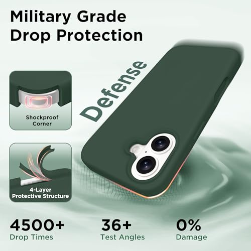 Image of GolbinBox Magnetic for iPhone 17 Case, Silicone Cover, Army Green
