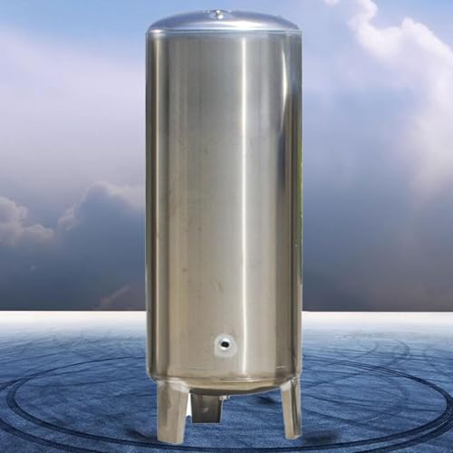 Depósito vertical de expansión de presión de agua de acero inoxidable con válvula de liberación de aire y accesorios de montaje, capacidad de 300 L para fontanería doméstica y riego agrícola, 60 L