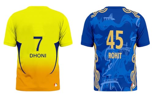 Image of Sports India IPL Cricket Team T Shirt Jersey Combo for (Kid's, Boy's & Mens) L744