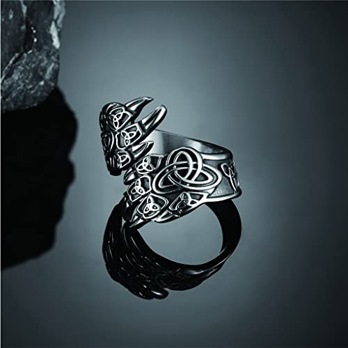 Bague d'impression de patte de loup anti-oxydation et sans nickel