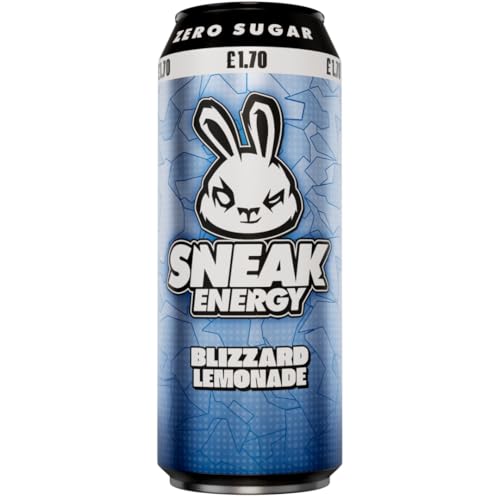SNEAK Energy Drink Cans | Blizzard with Brainberry | No Sugar. No Nasties. Just Natural Caffeine, Focus Boosting Nootropics in a Can | 500ml x 12