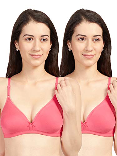 Image of SONARI Omania Womens Non-Padded Cotton Polyester Bras - Solid, Non-Wired, Medium Coverage, Hand Washable (Pack of 2)