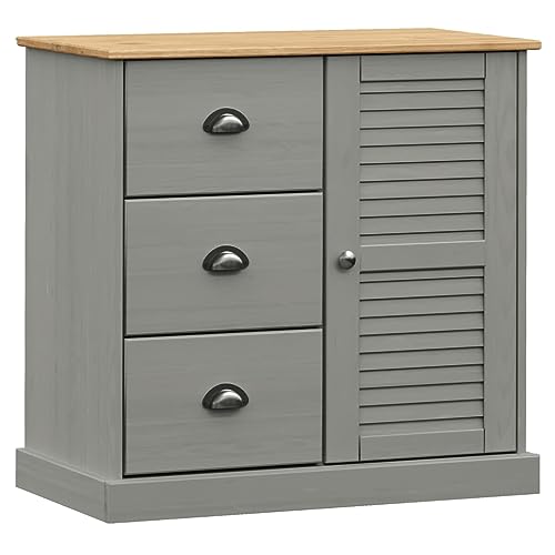 Aparador VIGO gris pino 78x40x75cm solución de orden exterior 4