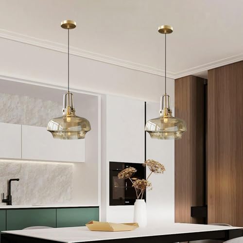Lámpara colgante de cristal vintage para techo e islas de cocina 5