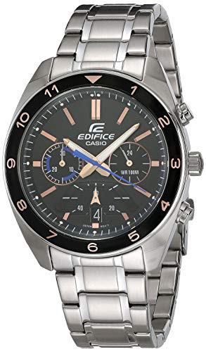 Casio Men s Edifice Quartz Watch with Stainless Steel Strap, Silver, 21.7 (Model: EFV-590D-1AVCR)