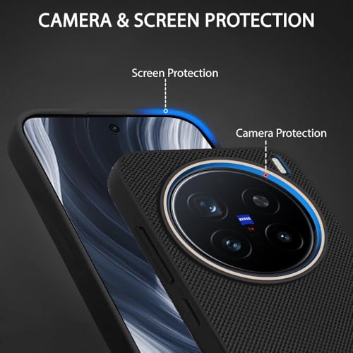 Image of TOUCCH Liquid Silicone Case Cover for Vivo X200 pro 5G| Shock Proof Design & 360 Degree Protection| Premium Soft Black Cover for Vivo X200 pro 5G | Silicone Sand Blast - Black