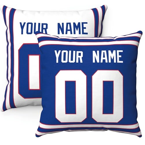 Image of ANTKING Throw Pillow 2 Pack Custom Any Name and Number Personalized Gift for Men Women Boys