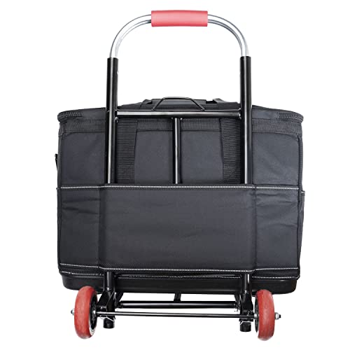 Justzon Newest Design Rolling Tool Bag Removable Tool Bag With Wheels For Electrician Hvac Garden Tool Bag Organizer With Metal Trolley #TOP3