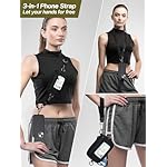 Clip and Go Strap for Phone with Wallet Crossbody Phone Lanyard Adjustable and Detachable RFID Wristlet Wallet with ID Window and Zipper, Black - Image 2