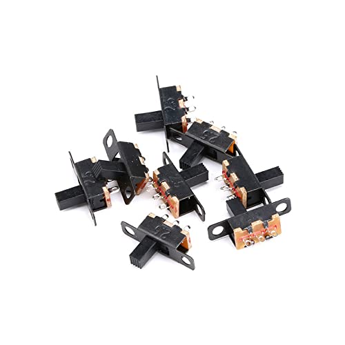 20pcs 50V 0.5A 6mm Mini Size Black SPDT Slide Switch 1P 2T Toggle Switch