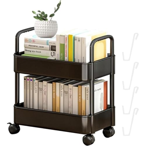 Riuuyyi ���S�� 2�K ���[�I �L�b�`�� ���[�����O�J�[�g ���b�N ���[���[���[�~�j �R���p�N�g �T�C�h �e�[�u�� �� 2�i �����p ���Ԏ��[ �g���ȒP ���� �Q�� ���� �q�� �w���p �~ �z�C�[���ƃt�b�N�t�� ���[�����O�X�g���[ (�u���b�N)