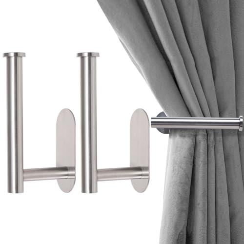 Adhesive Stainless Steel Curtain Holdbacks