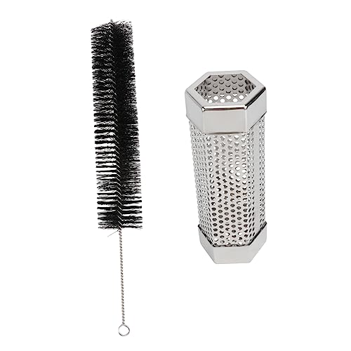 BESPORTBLE Sturdy Bbq Smoker Mesh Tube 304 Stainless Steel Grill Smoker Tube for Barbecue