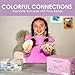 Bougee Hippie Pony Beads Crafting Kit, 3024pcs, 48 Assorted Colors, 2 Sets of Pony Beads/Letter Beads. Perfect for Bracelet Making, Hair Beads, Kandi Pony Beads, Personalize, Create, Inspire!
