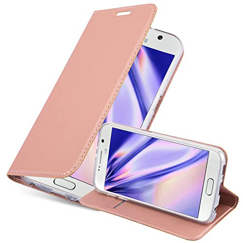 Cadorabo Funda Libro para Samsung Galaxy S6 en Classy Oro Rosa   Cubierta Proteccíon con Cierre Magnético, Tarjetero y Función de Suporte   Etui Case Cover Carcasa