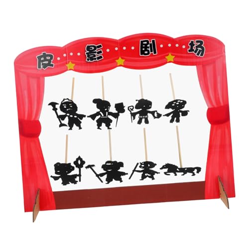 KONTONTY 1set Shadow Puppet Show Kit with Theater Stage and Storytelling Puppets for Interactive Family Fun and Creative Play Activities