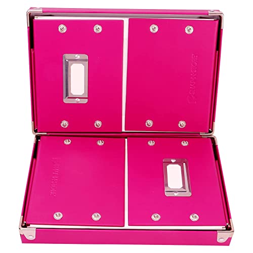 Snap-N-Store Index Card Holder Storage Box - Collapsible Organizer Box Fits 1100 Flash Cards - Business, Recipe, Or Note Card - 4 X 6, 2 Pack, Berry #TOP2