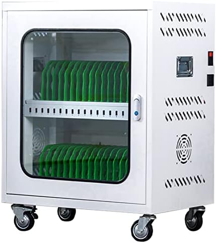 30 Bay Mobile Charging cart with Storage for Multiple Chromebook, Laptop, Kindle | Standard Laptop Cart & Classroom Storage Cart (Color : White, Size : 30 slots)
