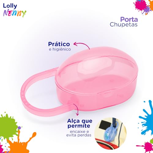 Porta chupeta clean rosa, Lolly, Rosa