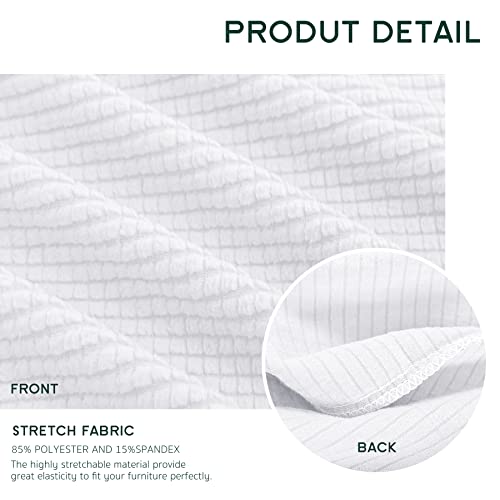 Hokway Couch Cushion Covers Stretch Cushion Covers Sofa Seat Cushion Slipcover Cushion Protector(White, Small) #TOP1