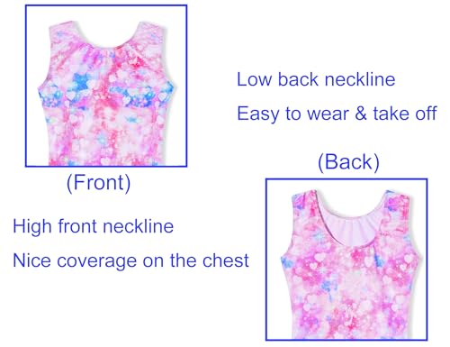 Image of Domusgo Gymnastics Leotards for Girls Sparkly One Piece Biketard Size 1-10Y