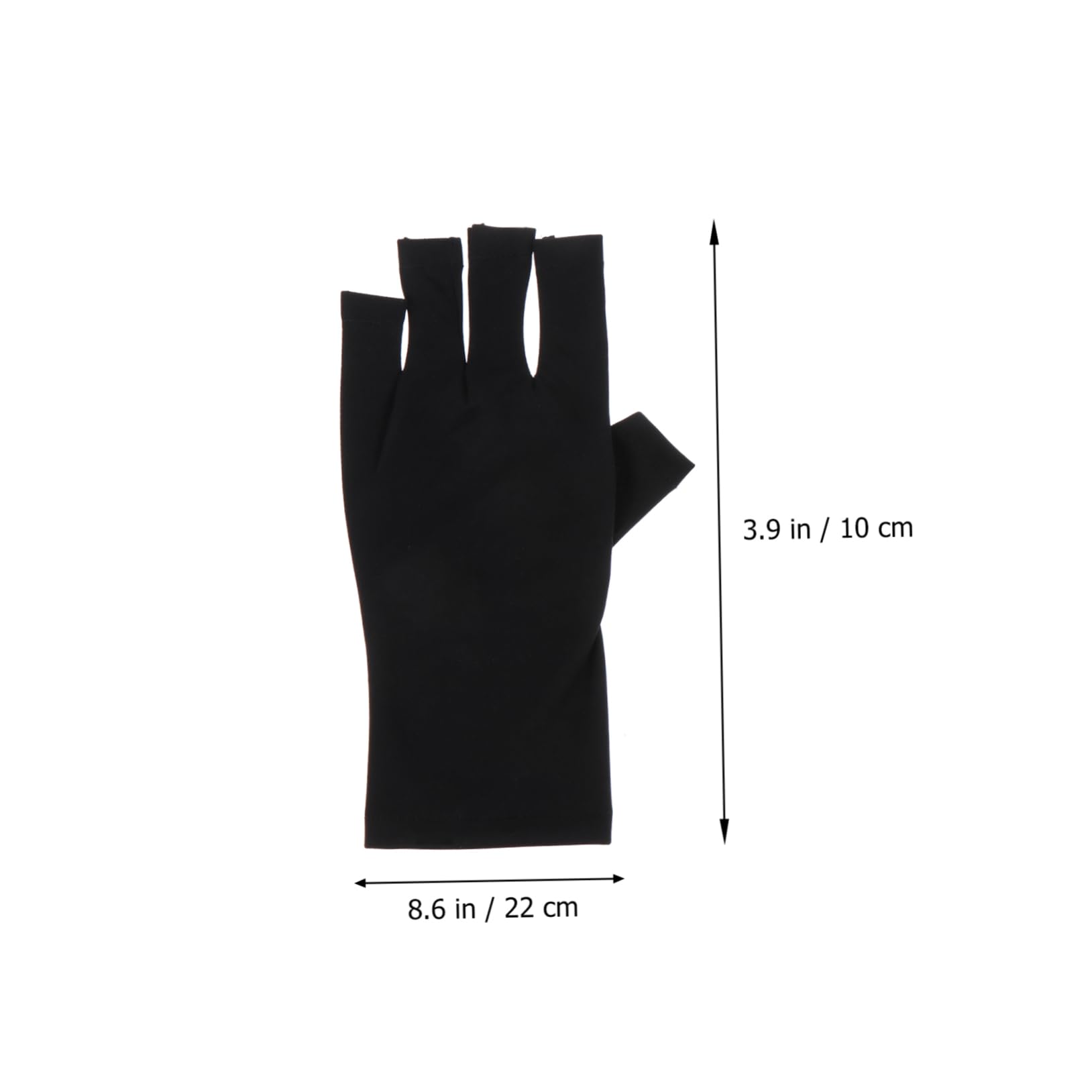 minkissy 2sets Uv Shield Nail Gloves for Manicure Breathable Polyester Hand Skin Protection 2pcs*2