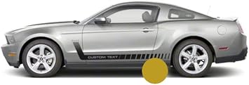 Pin Stripe Hockey Stripes Graphics Vinyl Stripe Decal- Compatible with Ford Mustang GT Fits 2005-2009. Gold