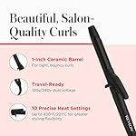 REVLON SmoothStay Coconut Oil Infused Hair Curling Iron - Barrel Curling Iron 1 Inch for Tight Curls, Shinier, Visibly Smoother Hair (1 in) - Image 5